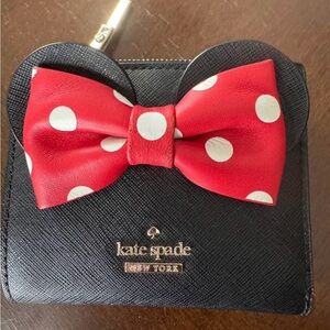 Kate Spade Kids Black Wallet with Red Polka Dot Bow